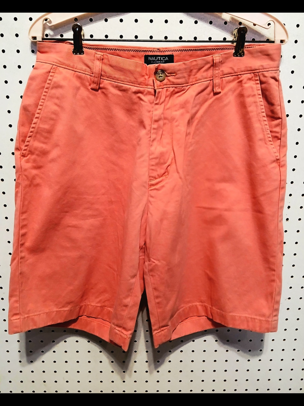 Nautica Men’s Coral Flat-Front Chino Shorts